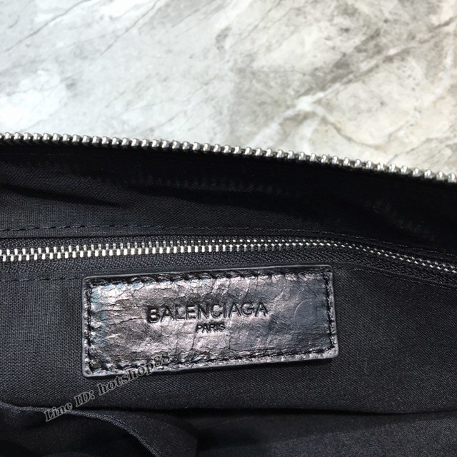 Balenciaga專櫃爆款黑色男士手拿包 巴黎世家經典機車系手包 fyj1065